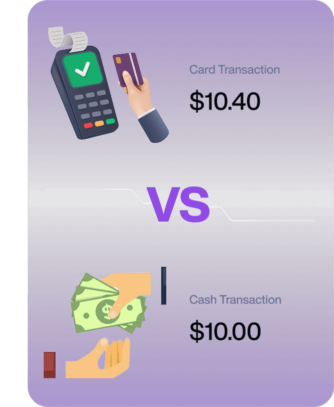 Illustration of dual pricing for light mode